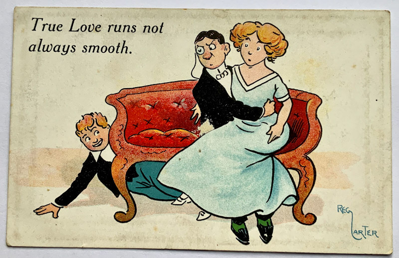 Early 1900s postcard True love by Reg Carter